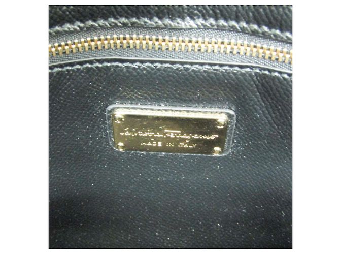 Borsa a mano e borsa a spalla in pelle nera Salvatore Ferragamo Nero - vista 15