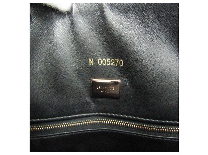 Borsa in pelle e metallo per donna Valextra Nero D'oro - vista 16