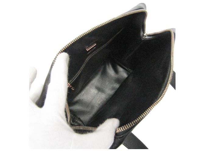 Borsa in pelle e metallo per donna Valextra Nero D'oro - vista 3