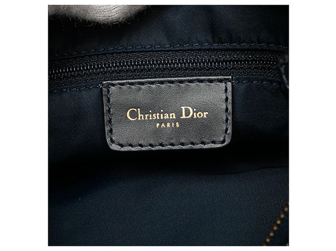 Dior Blue Diorissimo Trotter Canvas Double Saddle Crossbody Azul Azul marino - vista 6