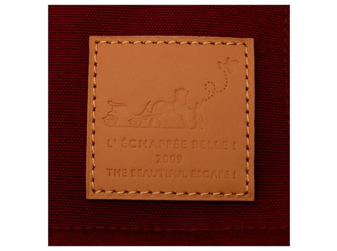 Pochette MM Hermès Toile Rossa Bora Bora Rosso Bordò - vista 6