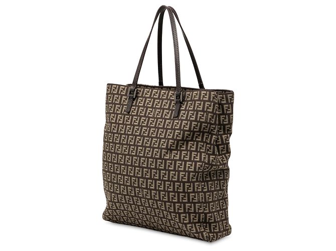 Fendi Braune Zucchino Canvas Tote - Ansicht 2