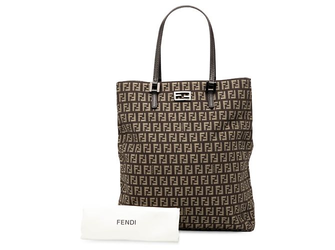 Fendi Braune Zucchino Canvas Tote - Ansicht 8