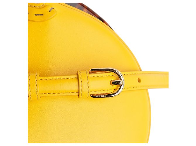 Borsa a tracolla Moonlight in pelle gialla Fendi Giallo - vista 10