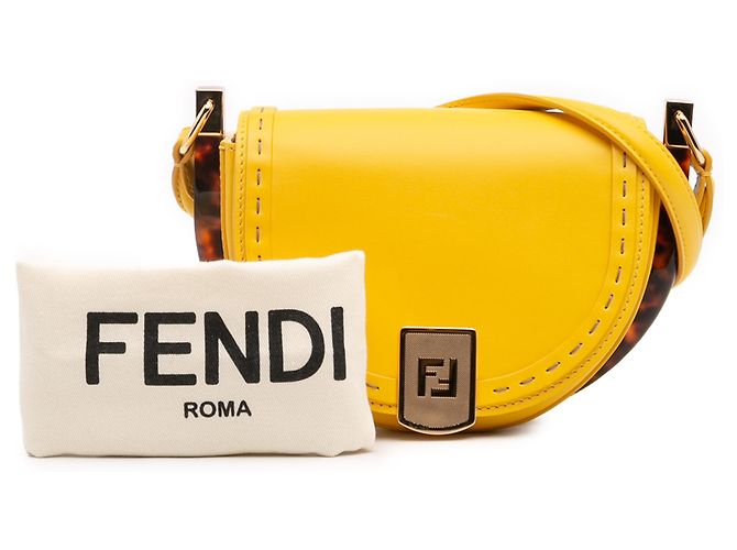 Borsa a tracolla Moonlight in pelle gialla Fendi Giallo - vista 12
