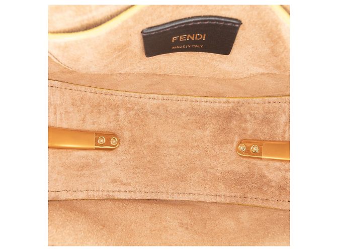Borsa a tracolla Moonlight in pelle gialla Fendi Giallo - vista 4