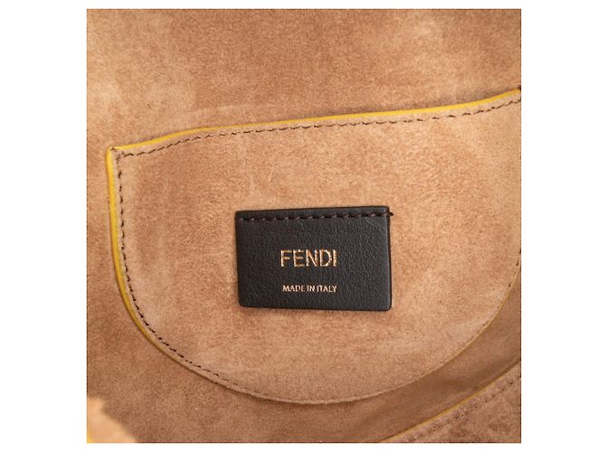 Borsa a tracolla Moonlight in pelle gialla Fendi Giallo - vista 5