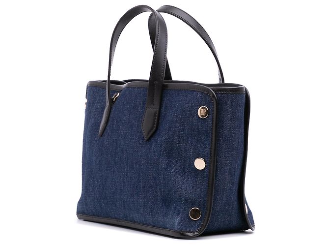 Borsa tote mini in denim blu Bond di Givenchy - vista 2