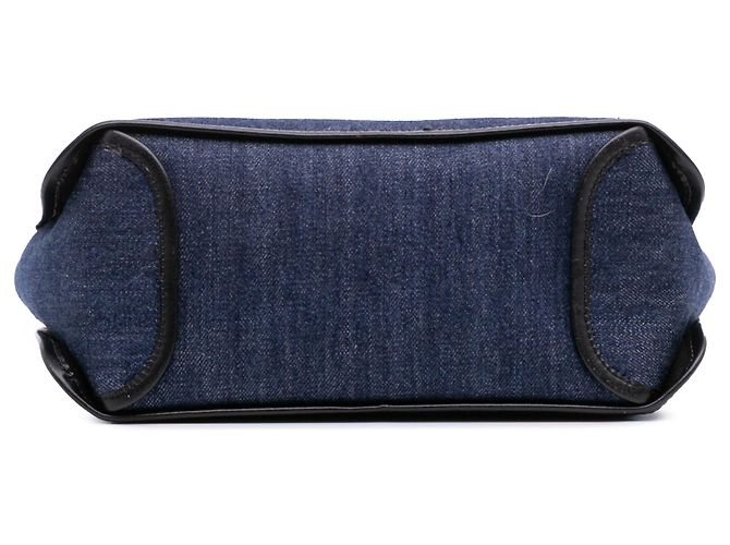 Borsa tote mini in denim blu Bond di Givenchy - vista 3