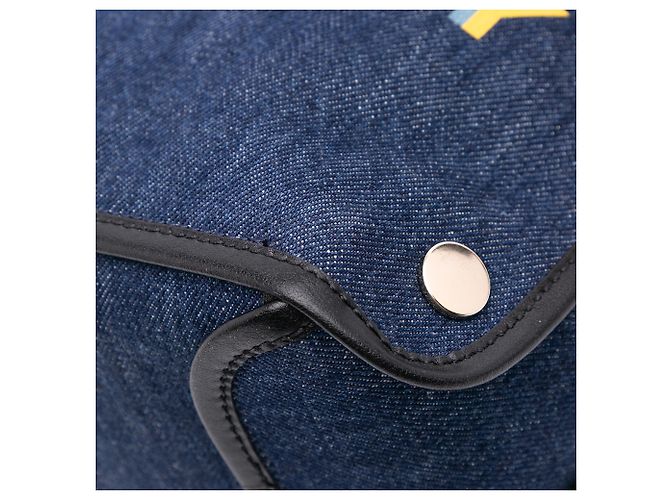 Borsa tote mini in denim blu Bond di Givenchy - vista 7
