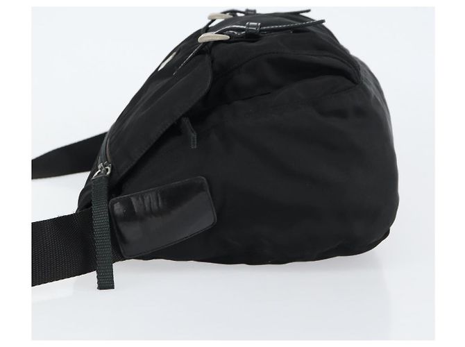 Double Bolso de hombro Prada de nylon negro - vista 4
