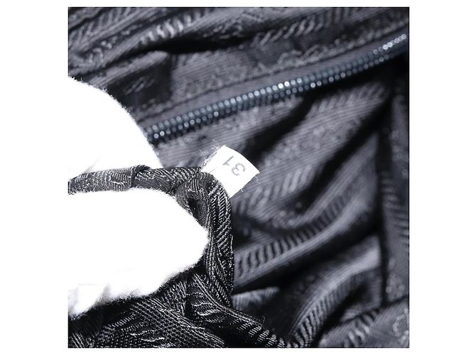 Double Bolso de hombro Prada de nylon negro - vista 7