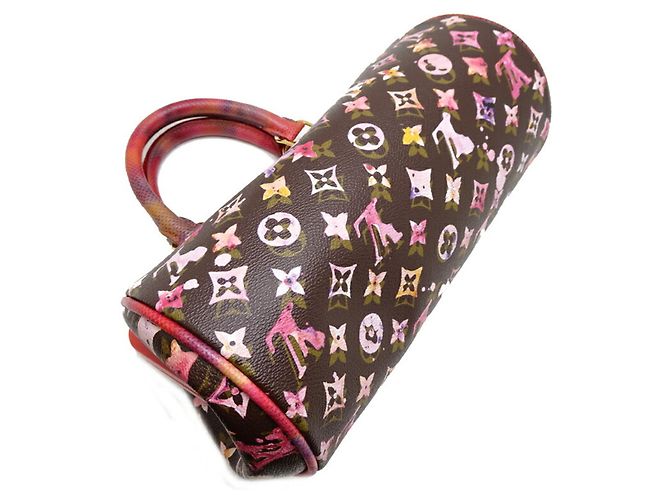 Borsa a mano Papillon M95730 di Louis Vuitton Marrone Rosso Monogramma - vista 3