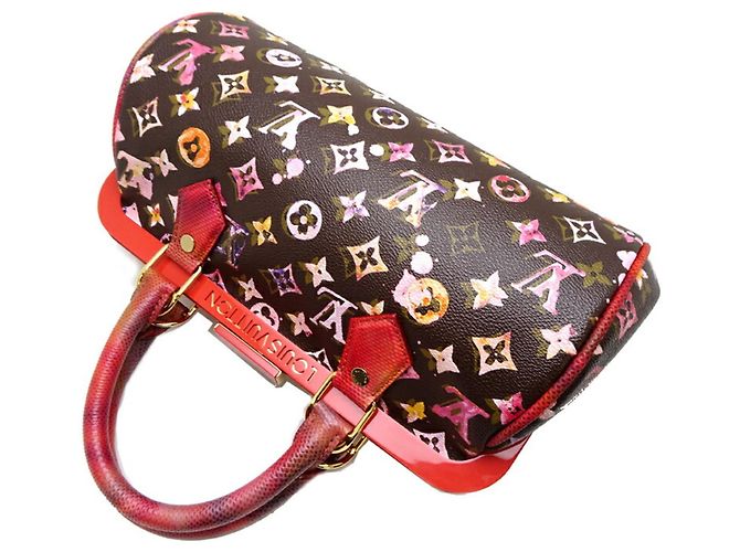 Borsa a mano Papillon M95730 di Louis Vuitton Marrone Rosso Monogramma - vista 4