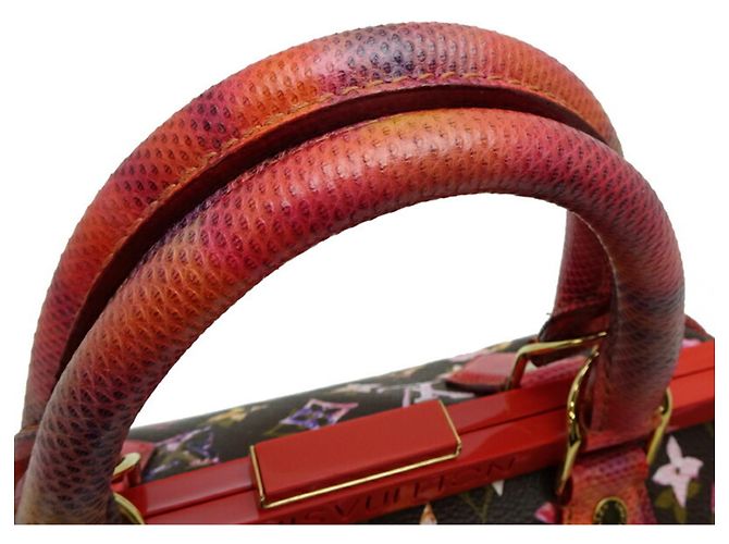 Borsa a mano Papillon M95730 di Louis Vuitton Marrone Rosso Monogramma - vista 5