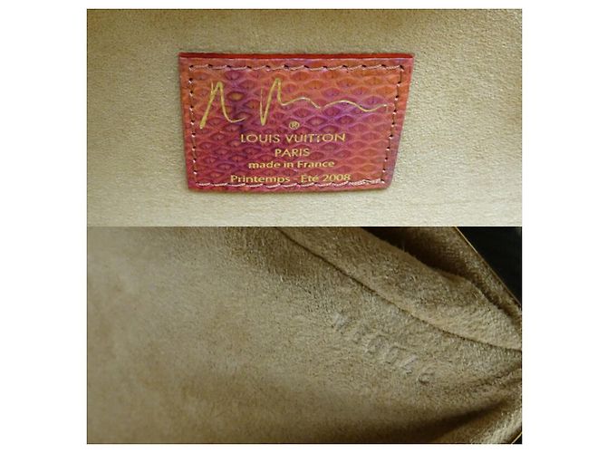 Borsa a mano Papillon M95730 di Louis Vuitton Marrone Rosso Monogramma - vista 7