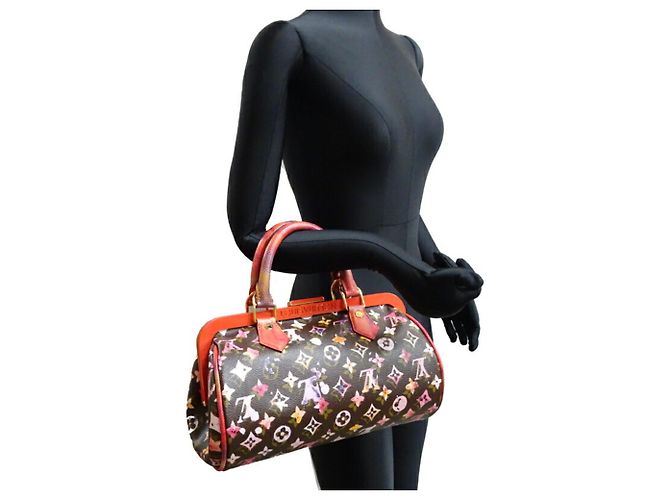 Borsa a mano Papillon M95730 di Louis Vuitton Marrone Rosso Monogramma - vista 8