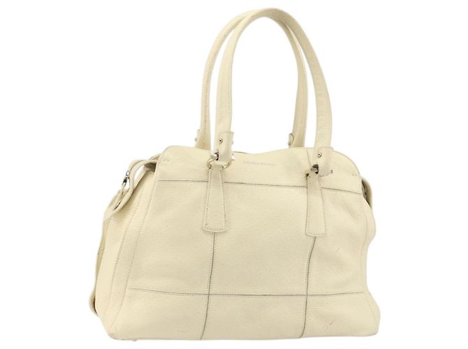 Borsa a Spalla Gancini in Pelle Salvatore Ferragamo Beige - vista 2