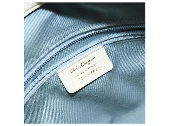 Borsa a Spalla Gancini in Pelle Salvatore Ferragamo Beige - vista 6