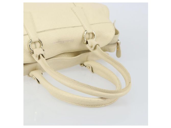 Borsa a Spalla Gancini in Pelle Salvatore Ferragamo Beige - vista 7