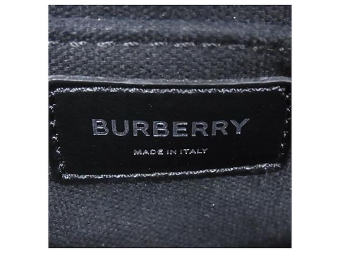 Borsa a spalla in pelle marrone e bianca Burberry Bianco - vista 2