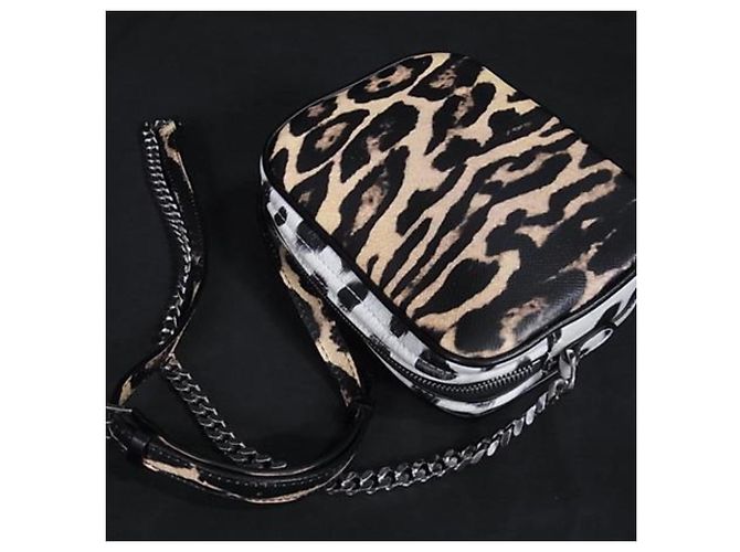 Borsa a spalla in pelle marrone e bianca Burberry Bianco - vista 4