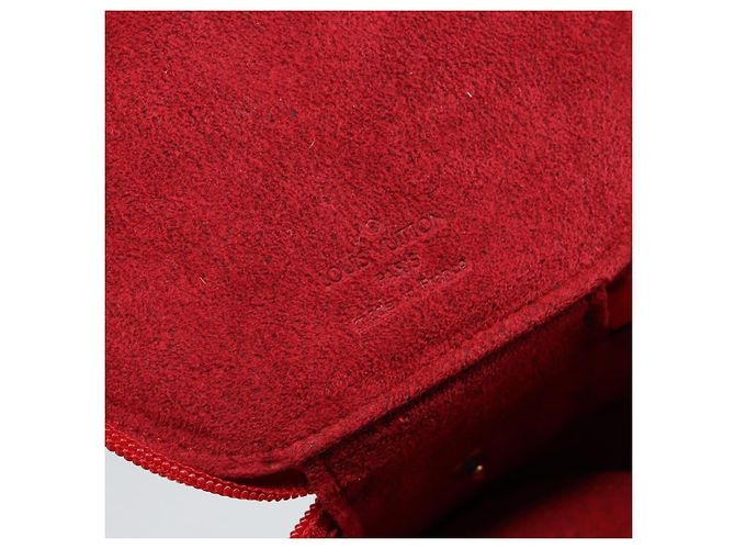 Pochette Ecrin Bijoux in pelle Epi Louis Vuitton Rosso - vista 6