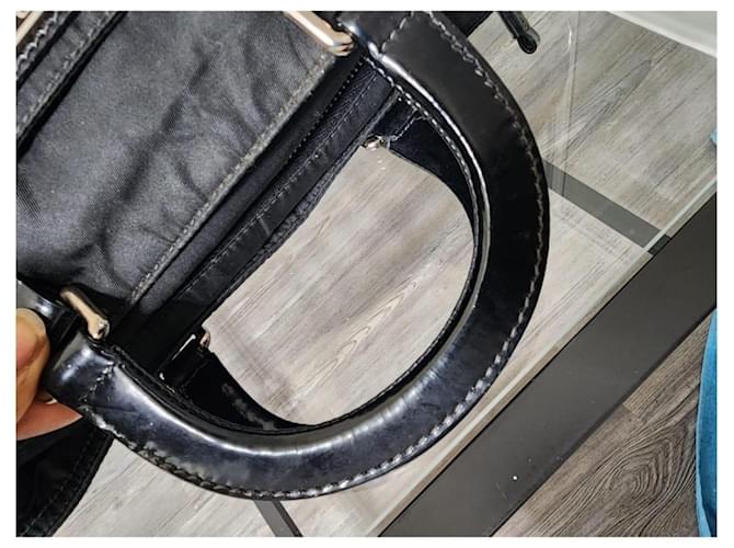 Borsa a Spalla in Nylon e Pelle Prada Nera Nero - vista 12
