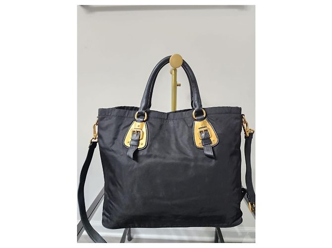 Prada Tessuto Nylon 2-Wege Tote Bag Schwarz - Ansicht 2