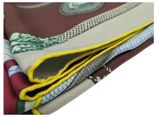 Hermès FULAR HERMES CANNES E CANNES QUADRATO 90 DEL 2017 IN SETA RARA Multicolore - vista 11