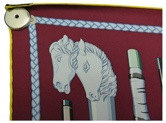 Hermès FULAR HERMES CANNES E CANNES QUADRATO 90 DEL 2017 IN SETA RARA Multicolore - vista 2