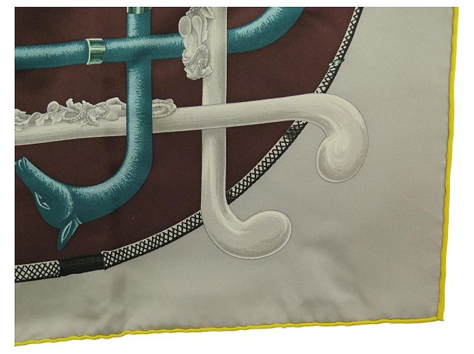 Hermès FULAR HERMES CANNES E CANNES QUADRATO 90 DEL 2017 IN SETA RARA Multicolore - vista 4