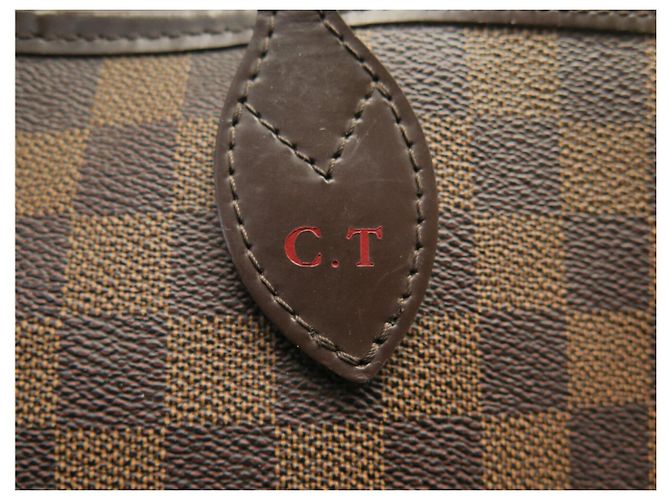 BOLSO LOUIS VUITTON NEVERFULL GM TOILE DAMIER EBENE N40597 Castaño - vista 8