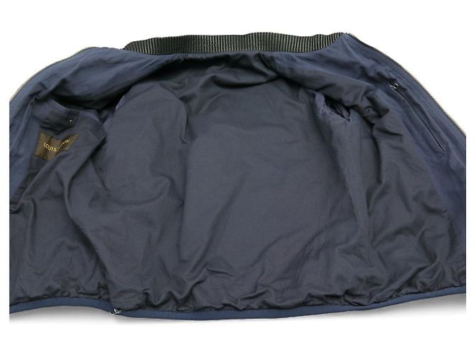 GIACCA BOMBER BLU LOUIS VUITTON MATELASSE FLEUR MONOGRAM S 46 - vista 4