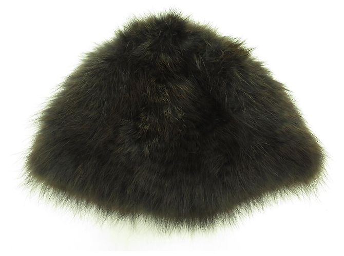 NUEVO GORRO FENDI DE PIEL DE ZORRO MARRÓN Castaño - vista 12