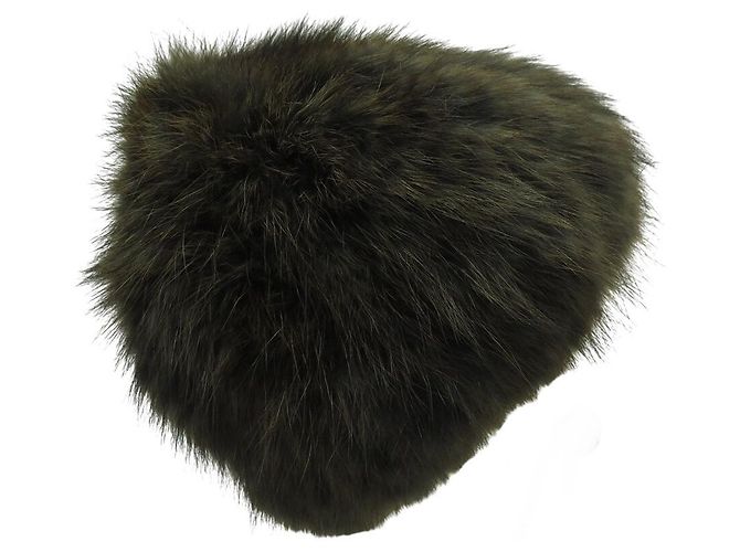 NUEVO GORRO FENDI DE PIEL DE ZORRO MARRÓN Castaño - vista 4