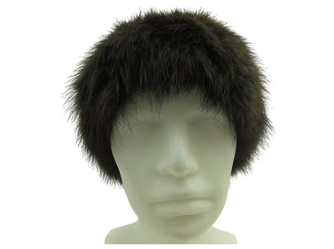 NUEVO GORRO FENDI DE PIEL DE ZORRO MARRÓN Castaño - vista 5