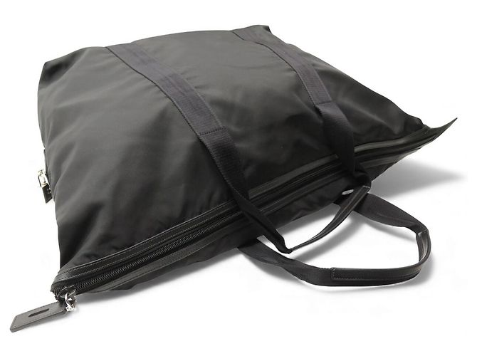 BORSA A MANO PRADA DA VIAGGIO WEEK-END TOTE IN NYLON NERO - vista 6