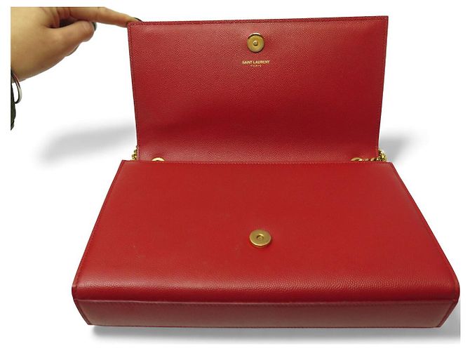 SAINT LAURENT KATE MEDIUM 364021 RED LEATHER SHOULDER BAG - view 10