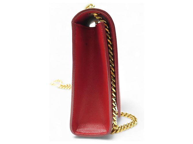 SAINT LAURENT KATE MEDIUM 364021 RED LEATHER SHOULDER BAG - view 4