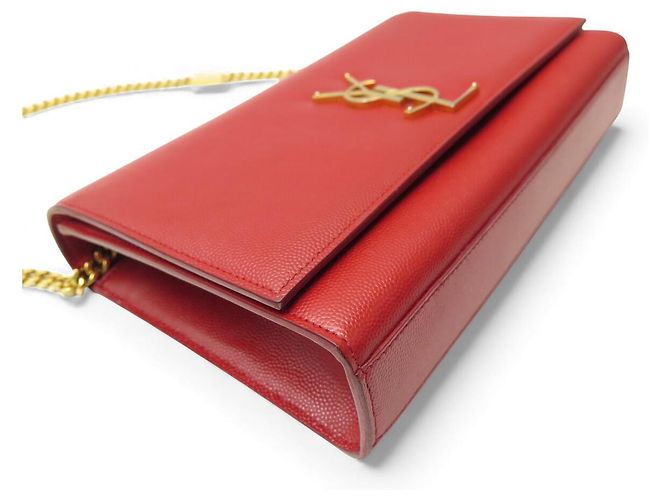 SAINT LAURENT KATE MEDIUM 364021 RED LEATHER SHOULDER BAG - view 5
