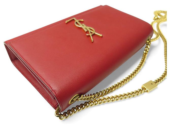 SAINT LAURENT KATE MEDIUM 364021 RED LEATHER SHOULDER BAG - view 6