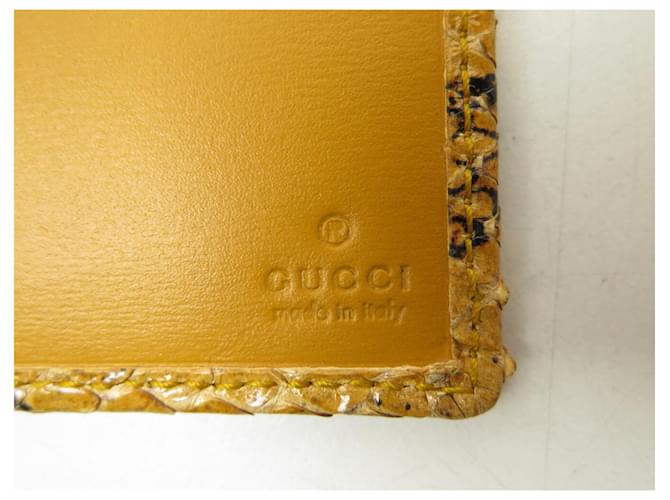 NEUER GUCCI 664784 PYTHONLEDER GELB KARTENHALTER - Ansicht 6