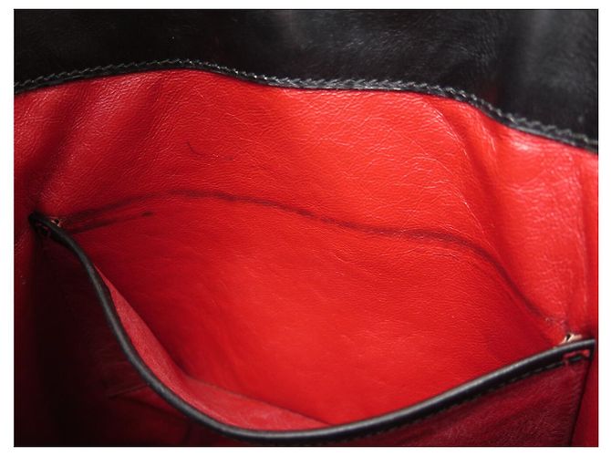 Céline VINTAGE CELINE SCHWARZE BOX LEDER EIMER HANDTASCHE - Ansicht 18