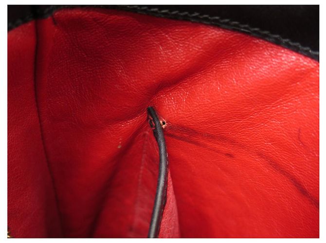 Céline VINTAGE CELINE SCHWARZE BOX LEDER EIMER HANDTASCHE - Ansicht 19