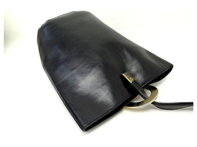 Céline VINTAGE CELINE SCHWARZE BOX LEDER EIMER HANDTASCHE - Ansicht 5