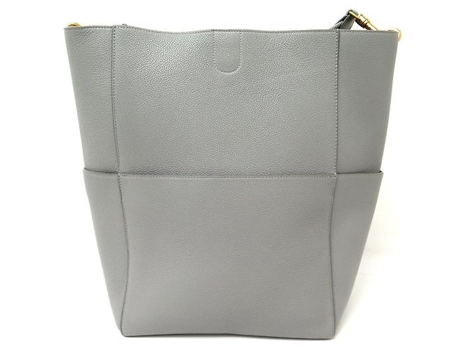 Céline NEUE CELINE EIMER-TASCHE MIT GURT 189593AH4.10DC GRAINED LEATHER GRAU HANDTASCHE - Ansicht 2