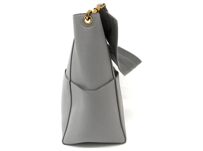 Céline NEUE CELINE EIMER-TASCHE MIT GURT 189593AH4.10DC GRAINED LEATHER GRAU HANDTASCHE - Ansicht 4