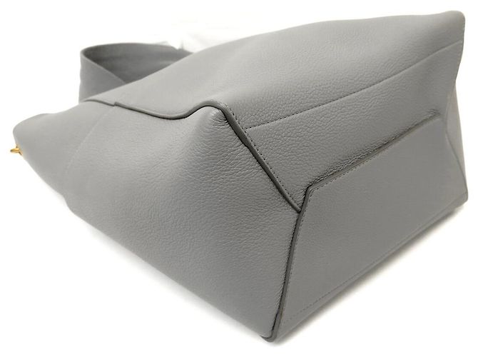 Céline NEUE CELINE EIMER-TASCHE MIT GURT 189593AH4.10DC GRAINED LEATHER GRAU HANDTASCHE - Ansicht 5