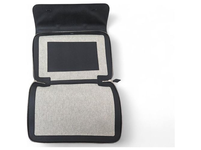 Hermès MALLETTA HERMES 57 IN CUOIO EPSOM NERO PER MACBOOK - vista 10